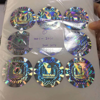 Stiker laser keamanan kustom desain gratis stiker hologram perekat 3d keaslian kustom