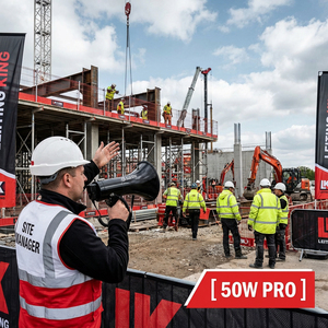 Megáfono LEITING KING CR-87 [50W de Alta Potencia], Alcance de 1000m, Recargable, 520s de Grabación, para Rescate y Construcción - Product Image 2