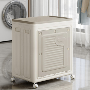 Clothing Organizer Storage Box Large Capacity Portable Flip Top With Wheels For Home Use - Product Image 1