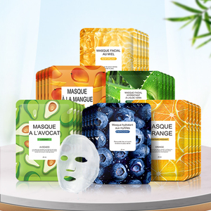 Grosir masker lembar wajah pelembab China pembersih wajah Blueberry jeruk madu Aloe Vera alpukat - Product Image 6