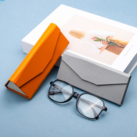 Étui à lunettes pliable en cuir fait main, boîte de rangement pour lunettes optiques, impression de logo, rangement pour lunettes – Grande Vente