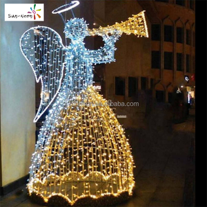 Grande décoration de Noël extérieure 2027, ange lumineux pour jardin - Product Image 4