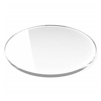 Plateau rond pour gâteau en acrylique transparent brillant de 3 mm d'épaisseur, écologique, professionnel, 5x5 pouces, moderne, pour la maison, autocollants de logo, cadeaux