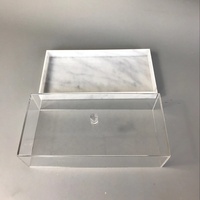 Boîte à gâteau rectangulaire moderne multifonction en acrylique VONVIK, couvercle alimentaire hautement transparent