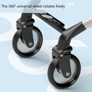 (जहाज के लिए तैयार) लक्जरी निर्माण तह पालतू जानवर या बिल्ली को अलग-अलग पालतू वाहक 4 पहियों आसान एक हाथ की तह ट्रॉली - Product Image 5