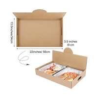 Boîte de restauration en carton ondulé avec impression de logo, plateau de service pop-up, présentoir pop-up de marque, boîte alimentaire, conteneur de livraison pour restaurant