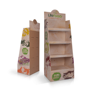 رف عرض كرتوني مموج للإعلانات لرقائق البطاطس والوجبات الخفيفة، حامل عرض أرضي من الورق المقوى مخصص للبيع بالتجزئة - Product Image 3