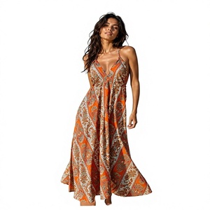 Handmade Woven Silk Halter Floor-Length Natural Waist Bohemian Festival Wear for Women | Summer <b>Beach</b> Dress - Product Image 1