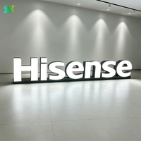 Enseigne lumineuse personnalisée en lettres acryliques 3D avec éclairage LED pour la publicité extérieure des magasins