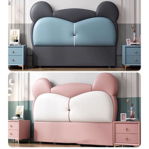 Letto singolo principessa 1,20 m per ragazzi, letto da camera 1,5 m per ragazze, letti in pelle con contenitore - Product Image 2