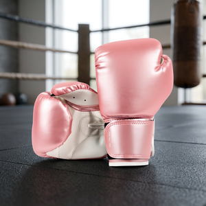Winning Heavy Duty Latex Men Women 12oz PU Leather Boxing <b>Gloves</b> <b>Moisture</b> Wicking Breathable Adjustable Hook Loop Closure for - Product Image 2