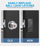 Serrure de porte intelligente à empreinte digitale pour bureau/appartement, contrôle par clé/mot de passe/carte/application, installation simple