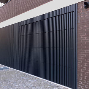 Porte <span class=keywords><strong>de</strong></span> <span class=keywords><strong>garage</strong></span> sectionnelle automatique à <span class=keywords><strong>deux</strong></span> voitures en acier double, design moderne, nord-américaine, pour l'extérieur des maisons - Product Image 2