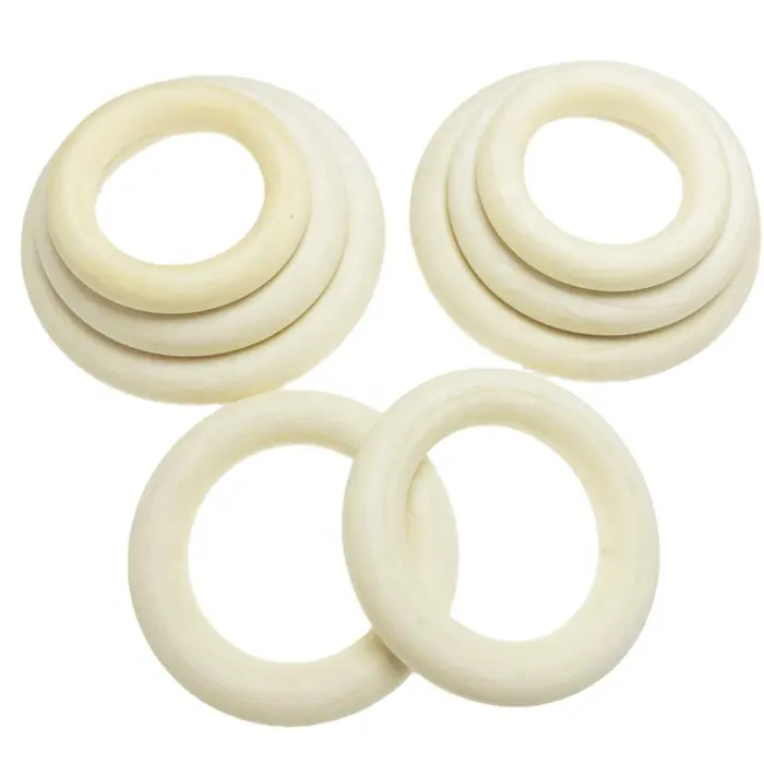 15,20,25,30,35,40,45,50,55,60,65,70,80,90,100,125mm natural unfinished wood curtain ring wooden circle Craft ring for DIY craft