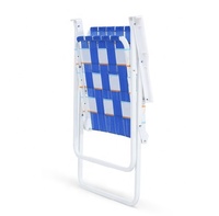 Chaise d'extérieur moderne en métal zéro gravité, chaise de plage pliable Web avec ceinture PE