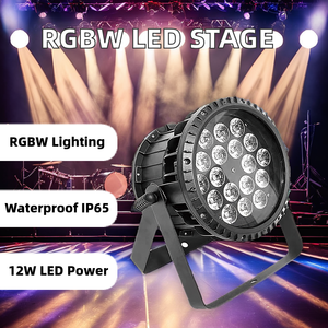 Luz LED Par RGBW Impermeable de 18x12W con Cuerpo de Aluminio y Controlador DMX512 para Exteriores, Espectáculos en Vivo, DJ, <span class=keywords><strong>Discoteca</strong></span> - Product Image 5