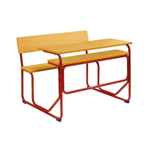 Meja dan Meja Perabotan Sekolah Meja Ganda Perpustakaan untuk Siswa SMP