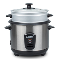 Cuiseur à riz droit en acier inoxydable, appareil électrique de luxe, cuiseur vapeur d'usine, 1,8 l