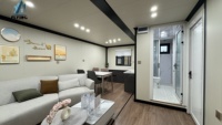 Maison conteneur préfabriquée portable de 20 pieds, de luxe, entièrement meublée, à prix abordable, idéale pour l'habitation en bord de mer, extensible