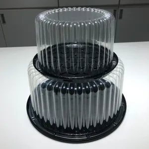 ベーキング用品再利用可能な大きな透明なケーキボックス透明なファーストフード包装12インチのケーキボックス