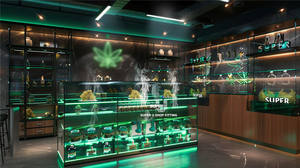 Personalizado Grow Wape Vitrina Tabaco Diseño de muebles de madera dispensario médico Gabinete Vitrina Exhibición de vidrio Mostrador de tienda de humo - Product Image 6