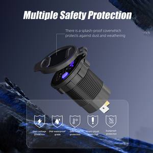 Cargador USB para Motocicleta Modificado, Tres Puertos QC3.0 USB USB C, Fácil Instalación, Seguro - Product Image 2