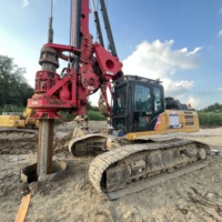 Machine de forage sur chenilles SANY SR155 d'occasion, équipement de forage rotatif pour fondations