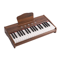 Clavier électronique à 37 touches, jouet de piano pour enfants, durable, bon son, cadre en bois, haut-parleur intégré, micro, commande tactile, Portable