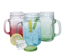 Tazas Promocionales de Grado Alimenticio, Cuadradas, con Degradado de Color, con Tapa y Pajita, 500 ml, 17 oz, Lindas Tazas con Color