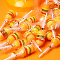 Certificat HACCP/BRC Halal Kosher Burger Fruit Gummy Hamburger Shape Jelly Soft Gummy Candy Lollipop