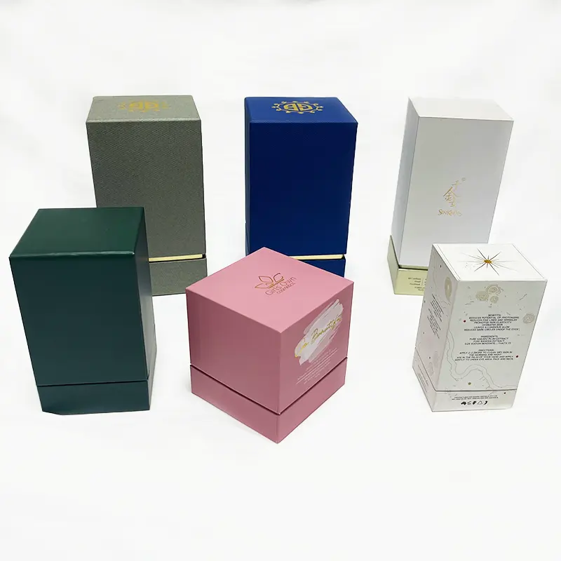 luxury lid and base perfume Essential Oil packaging boxes customize cosmetic elegant cardboard Boxes prime branded packing box