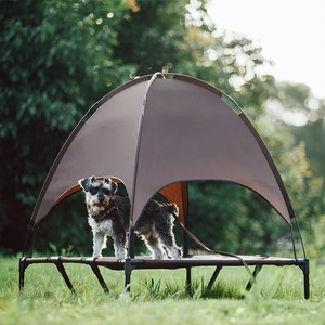 Outdoor Portable Moisture-proof <b>Dog</b> Cot Tent-style Elevated Pet <b>Bed</b> With Canopy Portable Tent for Camping or Beach - Product Image 2