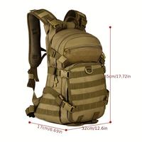 Sac à dos tactique MOLLE 25L avec poche pour poche à eau, sac de randonnée décontracté pour homme, sac créatif pour l'extérieur