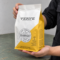 Sacs à fermeture éclair refermables de qualité alimentaire, imprimés sur mesure, blancs et dorés, à fond plat, à huit soudures latérales, pour café, noix et snacks, directement de l'usine