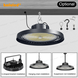 Lumière LED UFO High Bay, crochet rond / suspension pour conduit / montage en U, lampe High Bay réglable pour entrepôts, garages, stades - Product Image 5