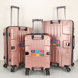 Valise à roulettes pour homme 24 pouces, roues pivotantes, voyage d'affaires, couleur unie, fermeture éclair - Product Image 1