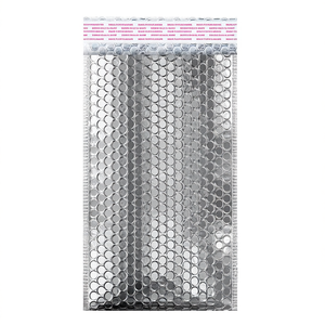 Enveloppes à bulles métalliques argentées 4x7 pouces, lot de 25, enveloppes en aluminium imperméables, sacs de rangement pour bijoux - Product Image 1