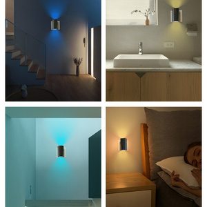 Lámpara Nocturna LED Enchufable RGB, Lámpara Ambiental con Sensor Inalámbrico, Aplique de Pared Doble para Dormitorio, Pasillo, Escalera, Decoración Moderna para Interiores - Product Image 4