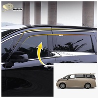 Garniture en acier inoxydable pare-pluie Injection fenêtre visière pour TOYOTA ALPHARD VELLFIRE 2023 + PMMA pare-pluie déflecteur 2024 2025