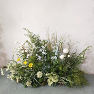 Décoration d'allée <span class=keywords><strong>de</strong></span> <span class=keywords><strong>mariage</strong></span>, verdure artificielle réaliste, fleurs artificielles, herbe artificielle, orchidées, arrangements floraux, centres <span class=keywords><strong>de</strong></span> <span class=keywords><strong>table</strong></span> - Product Image 3