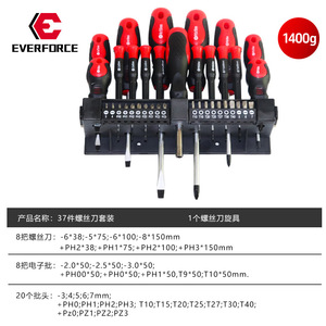 <b>Screwdriver</b> <b>Set</b> 37 Piece With Replaceable <b>Bits</b> Magnetic T Type Phillips Flathead Repair Tools Hand Tool Kit - Product Image 5