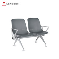 Chaises d'attente modernes Leadcom Seating LS-550 en PP à 4 places pour hôpitaux, banques, aéroports et usage commercial
