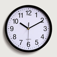 Reloj de Pared Redondo de Plástico de 25 cm (10 Pulgadas) con Color Inyectado, Silencioso, Moderno, Decoración para el Hogar, Gran Venta