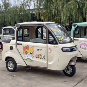 Mini-tricycle électrique 2 portes <span class=keywords><strong>4</strong></span> <span class=keywords><strong>places</strong></span>, mini pick-up fermé <span class=keywords><strong>4</strong></span> passagers - Product Image 2