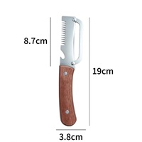 Smartpan Easy Multifunctionele Handmatige Groenteschiller Julienne Snijder Houten Handvat Roestvrijstalen Flessenopener Wortelsnijder