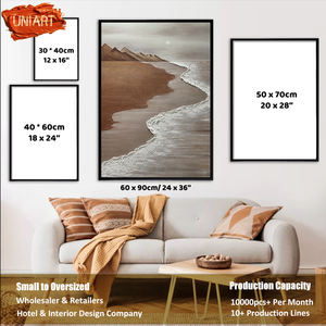 100% all'ingrosso di UNIART cina pittura a <span class=keywords><strong>olio</strong></span> fatta a mano onde marroni pittura a <span class=keywords><strong>olio</strong></span> <span class=keywords><strong>mare</strong></span> paesaggio parete di arte per soggiorno camera da letto - Product Image 5