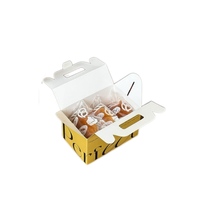 Kuchen-Geschenkbox Hochwertig Umweltfreundlich Wiederverwendbar Tragbar Geburtstag Individuell Wasserdichte Keksbox mit Matter Laminierung Prägung