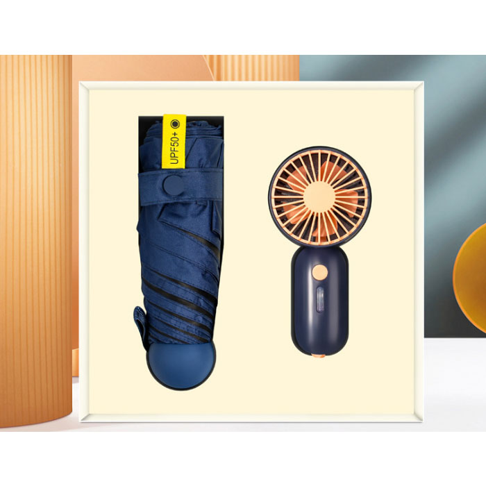Blue Fan with umbrella