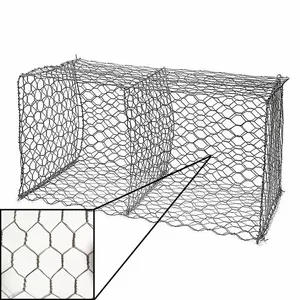 Vendita calda migliore qualità esagonale intrecciata in gabbione di sostegno a muro cesto gabbione scatola di recinzione