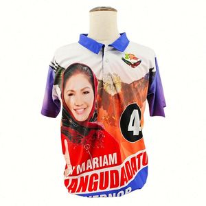 Design Wholesale 100% Cotton Knitted <b>T</b>-Shirts Election Campaign Items Character African Wax Print Fabric Election Promotion - Product Image 5